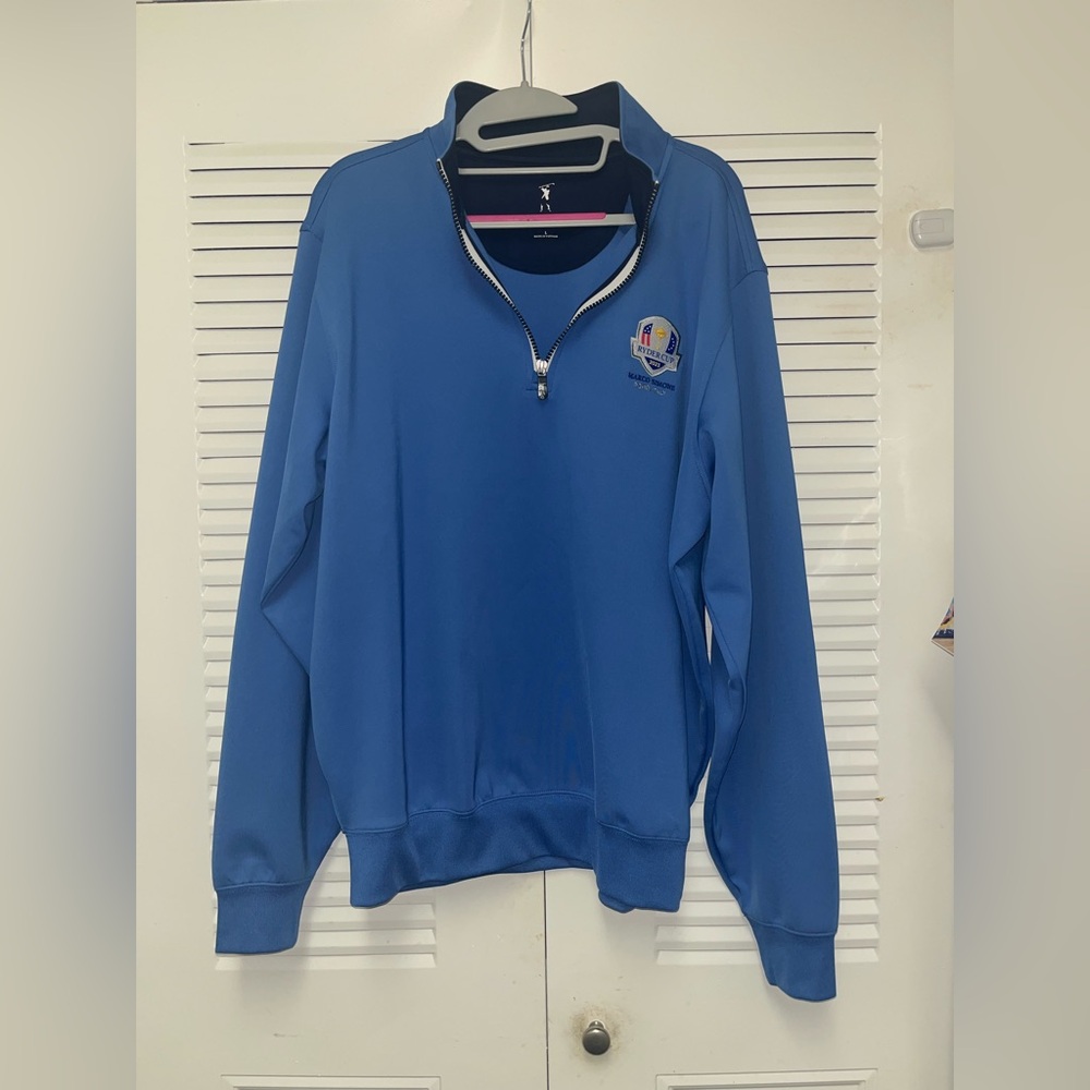 Fairway & Greene Royal Blue Zip-Up Sweater